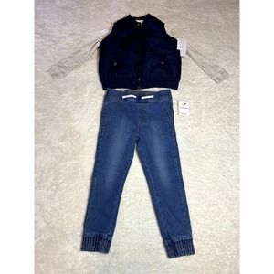 $70‎ NWT Joe's Jeans Boy's Ripple Blue Wash 3pc Set Size 4
